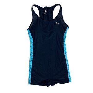 Pirma Navy Blue One Piece Swimsuit G Racerback Athletic Swimwear Blue Small